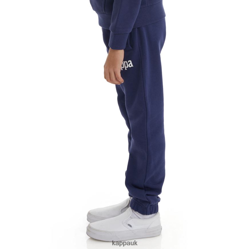 Kappa Kids Authentic Coevorden Sweatpants Navy 408H4N581 - Kappa Trainers UK