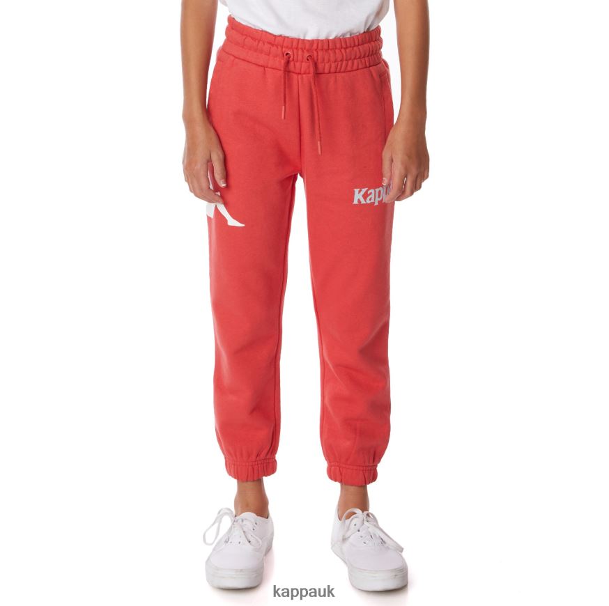 Kappa Kids Authentic Coevorden Sweatpants Red 408H4N571 - Kappa UK