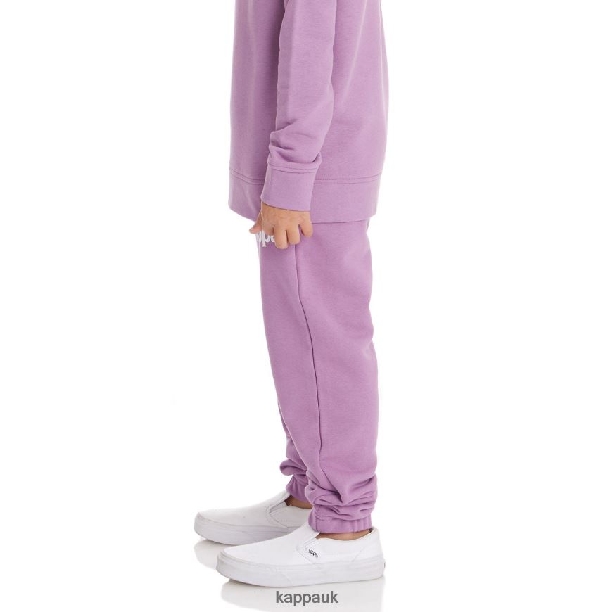 Kappa Kids Authentic Coevorden Sweatpants Violet Lavender 408H4N591 - Kappa Tracksuit UK