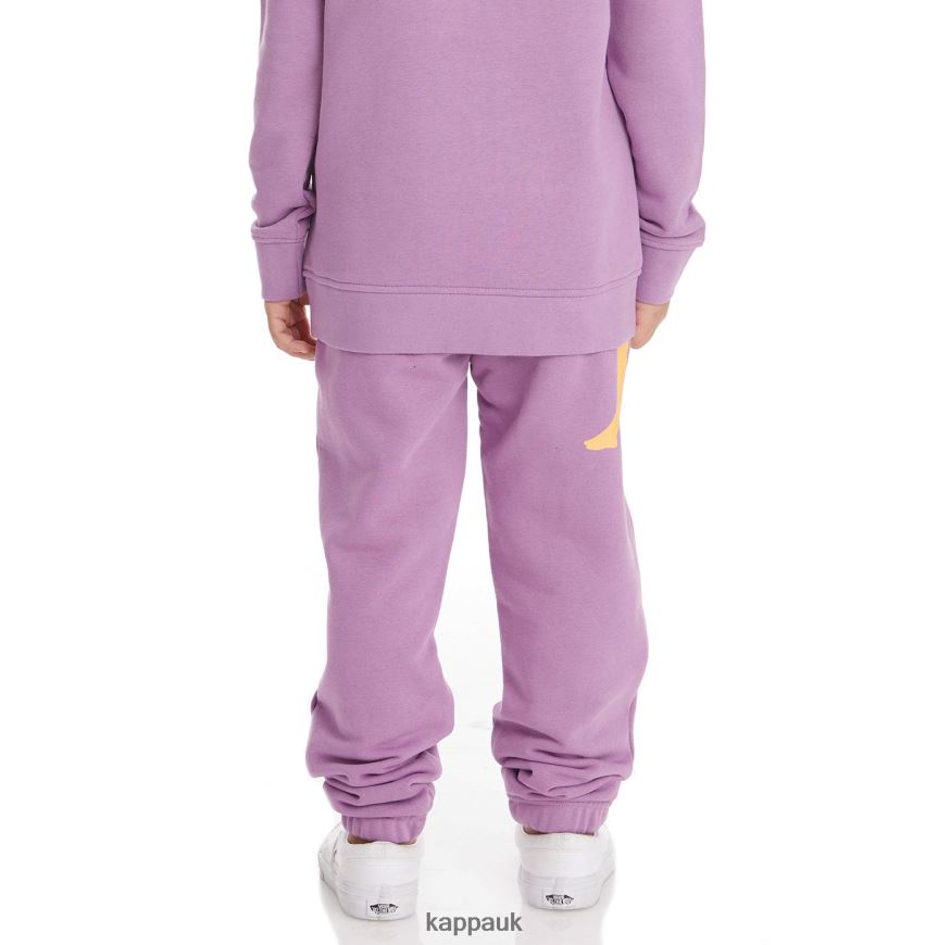 Kappa Kids Authentic Coevorden Sweatpants Violet Lavender 408H4N591 - Kappa Tracksuit UK