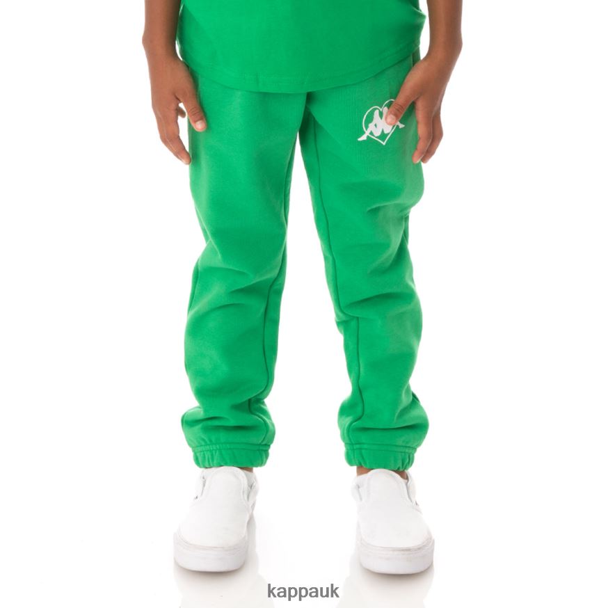 Kappa Kids Authentic Love Katowice Sweatpants Green 408H4N608 - Kappa Trainers UK