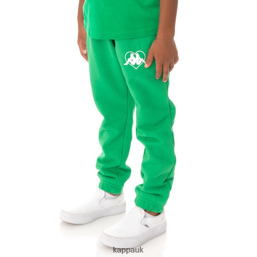 Kappa Kids Authentic Love Katowice Sweatpants Green 408H4N608 - Kappa Trainers UK