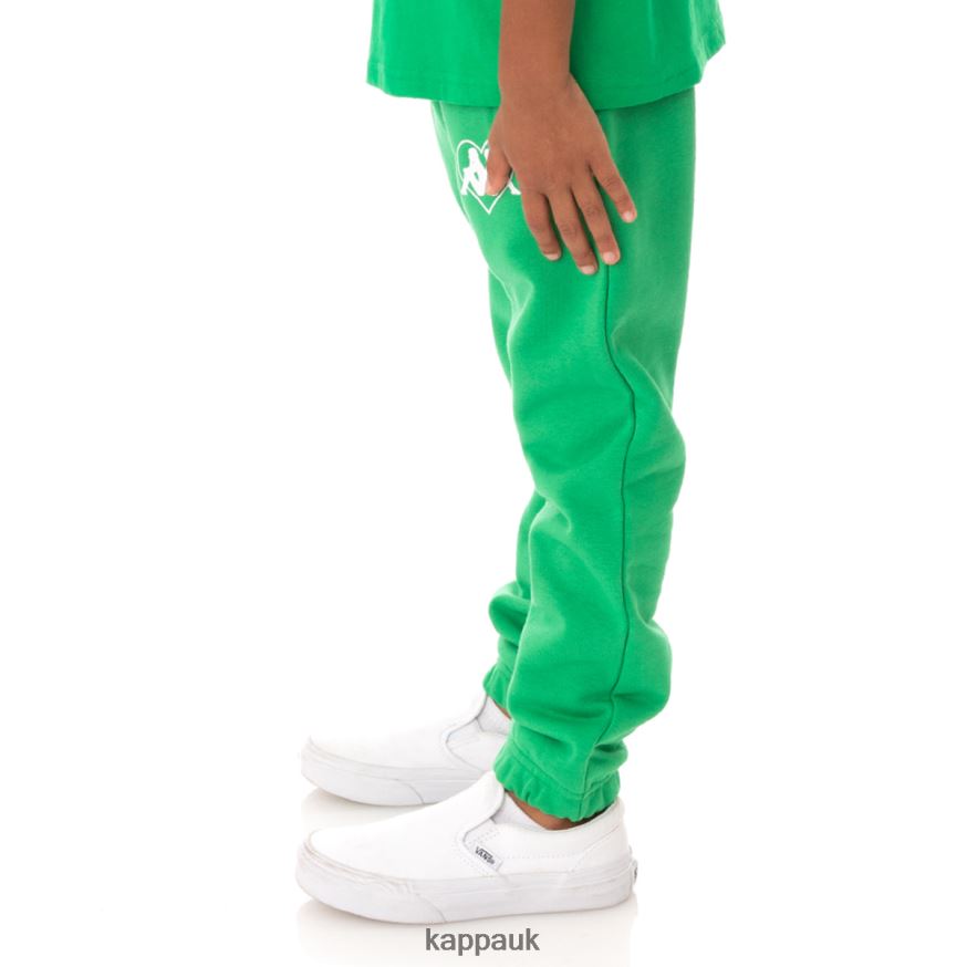 Kappa Kids Authentic Love Katowice Sweatpants Green 408H4N608 - Kappa Trainers UK