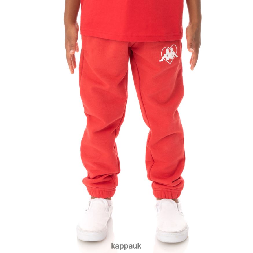 Kappa Kids Authentic Love Katowice Sweatpants Red 408H4N609 - Kappa Tracksuit UK