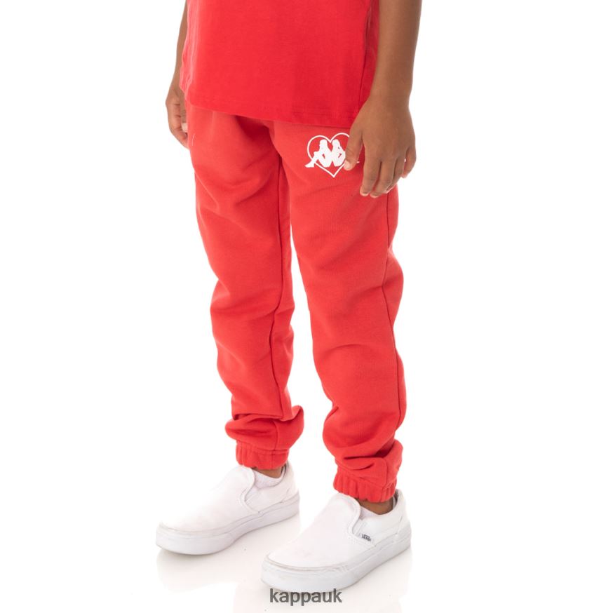 Kappa Kids Authentic Love Katowice Sweatpants Red 408H4N609 - Kappa Tracksuit UK