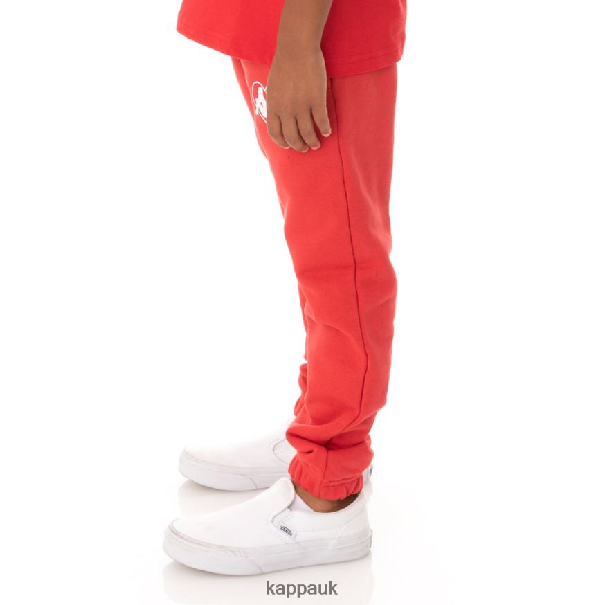 Kappa Kids Authentic Love Katowice Sweatpants Red 408H4N609 - Kappa Tracksuit UK