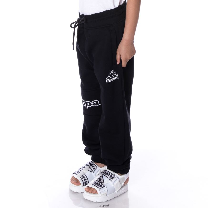 Kappa Kids Logo Arctplus Sweatpants Black Smoke 408H4N564 - Kappa Tracksuit UK