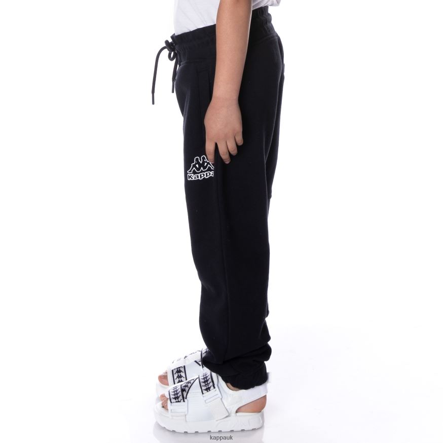 Kappa Kids Logo Arctplus Sweatpants Black Smoke 408H4N564 - Kappa Tracksuit UK