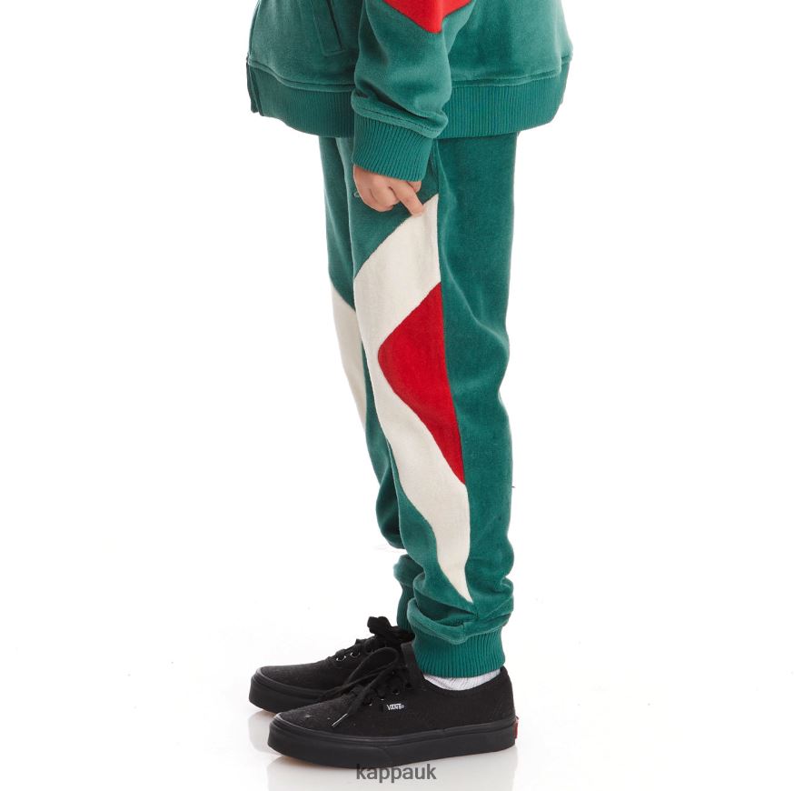 Kappa Kids Logo Ayo Sweatpants Dark Green 408H4N594 - Kappa Tracksuit UK