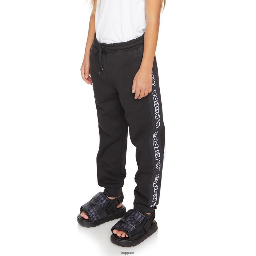 Kappa Kids Logo Tape Anira 2 Sweatpants Black Smoke 408H4N565 - Kappa UK