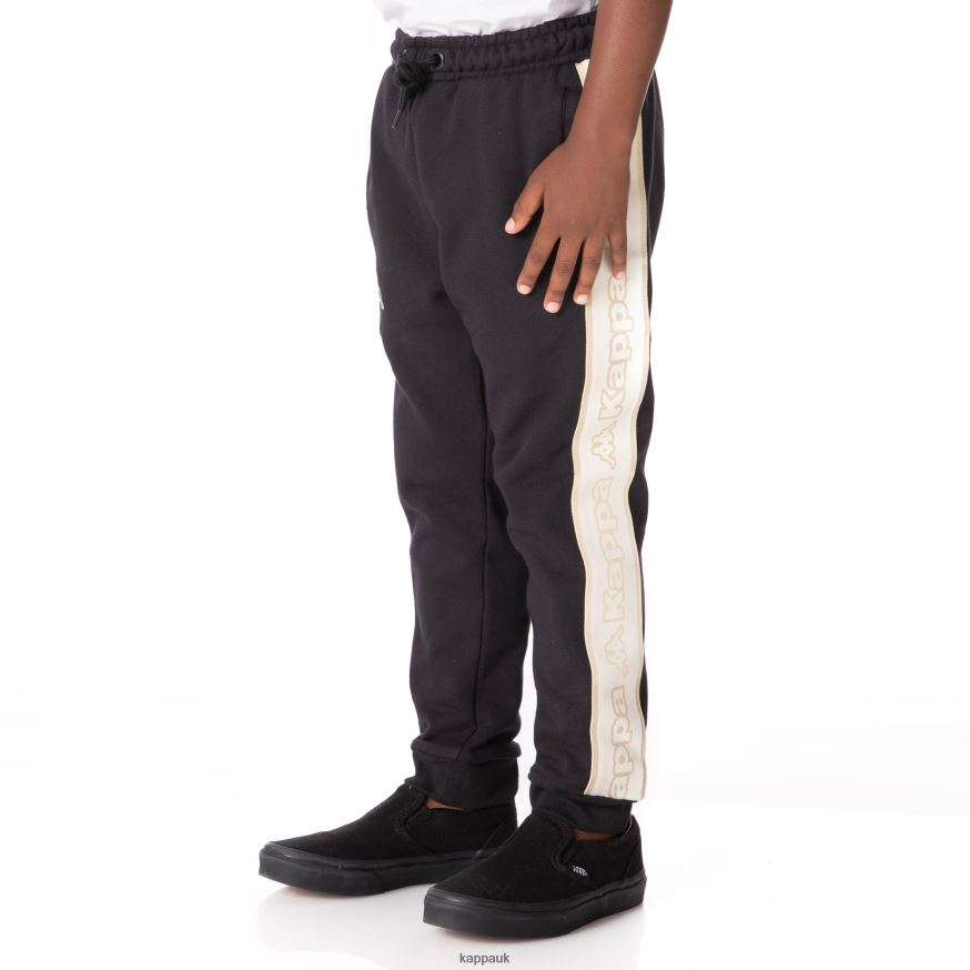 Kappa Kids Logo Tape Anira 2 Sweatpants Black Smoke 408H4N570 - Kappa Tracksuit UK