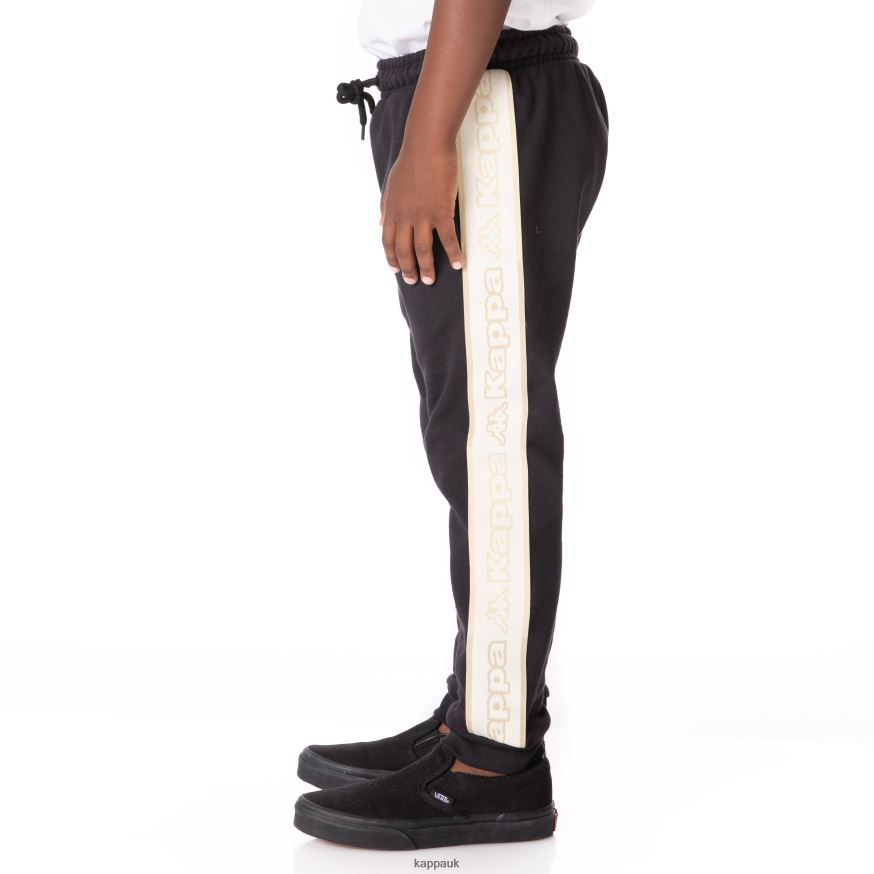 Kappa Kids Logo Tape Anira 2 Sweatpants Black Smoke 408H4N570 - Kappa Tracksuit UK