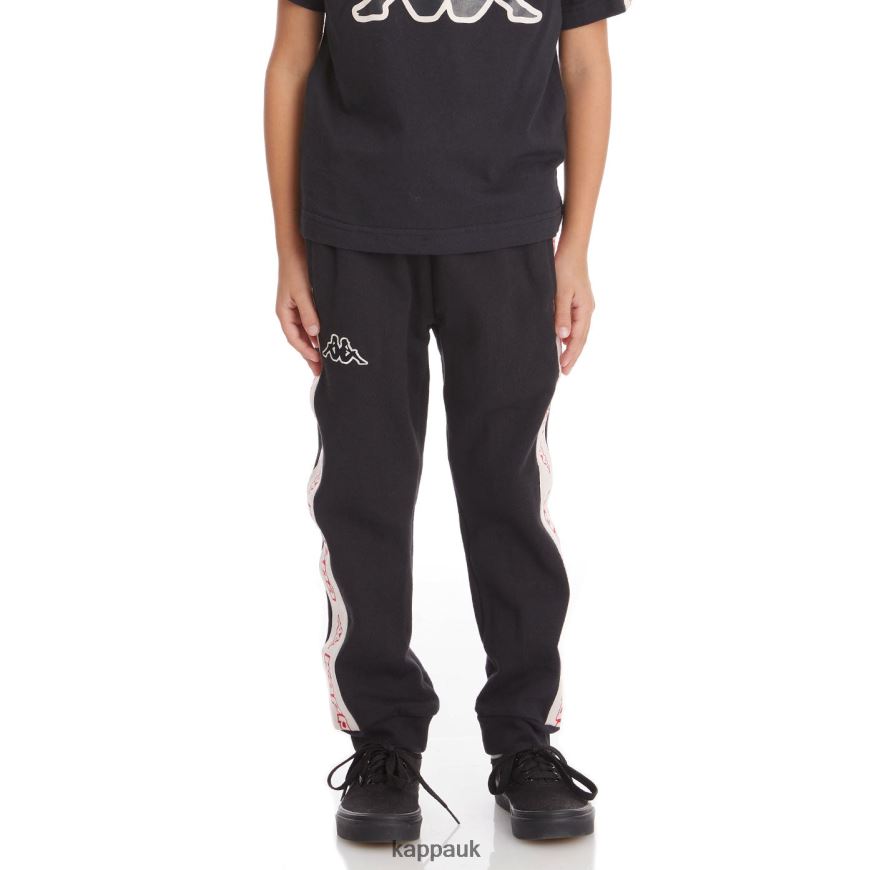 Kappa Kids Logo Tape Anira 2 Sweatpants Black Smoke 408H4N589 - Kappa UK