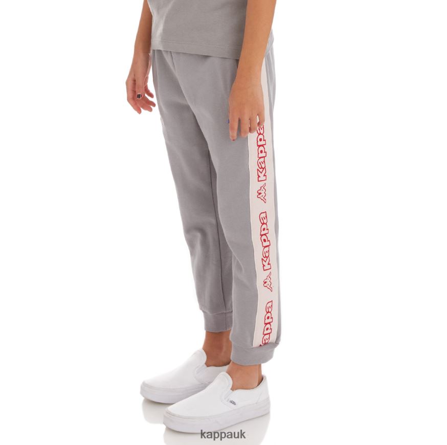 Kappa Kids Logo Tape Anira 2 Sweatpants Grey 408H4N597 - Kappa Tracksuit UK