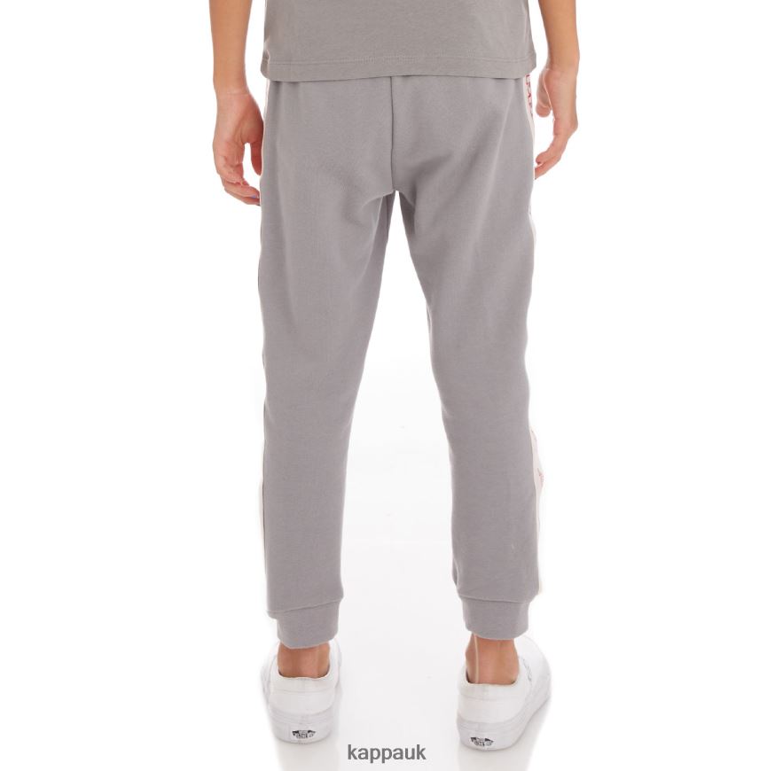 Kappa Kids Logo Tape Anira 2 Sweatpants Grey 408H4N597 - Kappa Tracksuit UK
