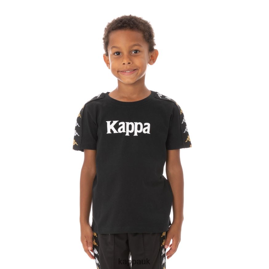 Kappa Kids 222 Banda Bendocin T-Shirt Black Smoke 408H4N766 - Kappa UK