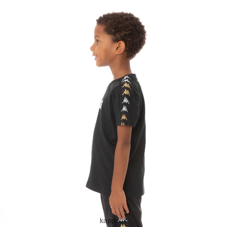 Kappa Kids 222 Banda Bendocin T-Shirt Black Smoke 408H4N766 - Kappa UK