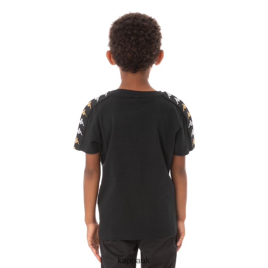 Kappa Kids 222 Banda Bendocin T-Shirt Black Smoke 408H4N766 - Kappa UK