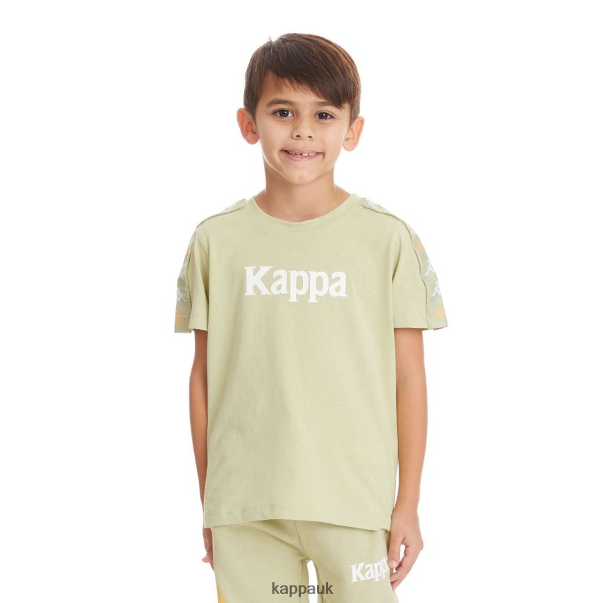 Kappa Kids 222 Banda Bendocin T-Shirt Green Sage 408H4N746 - Kappa Trainers UK