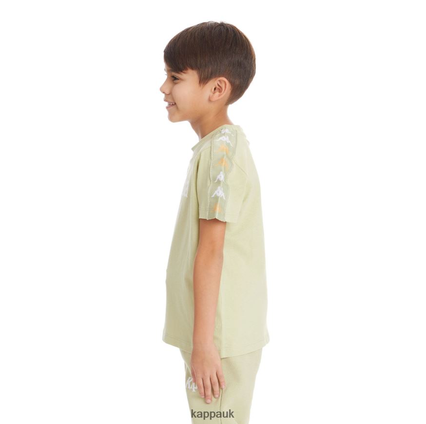 Kappa Kids 222 Banda Bendocin T-Shirt Green Sage 408H4N746 - Kappa Trainers UK