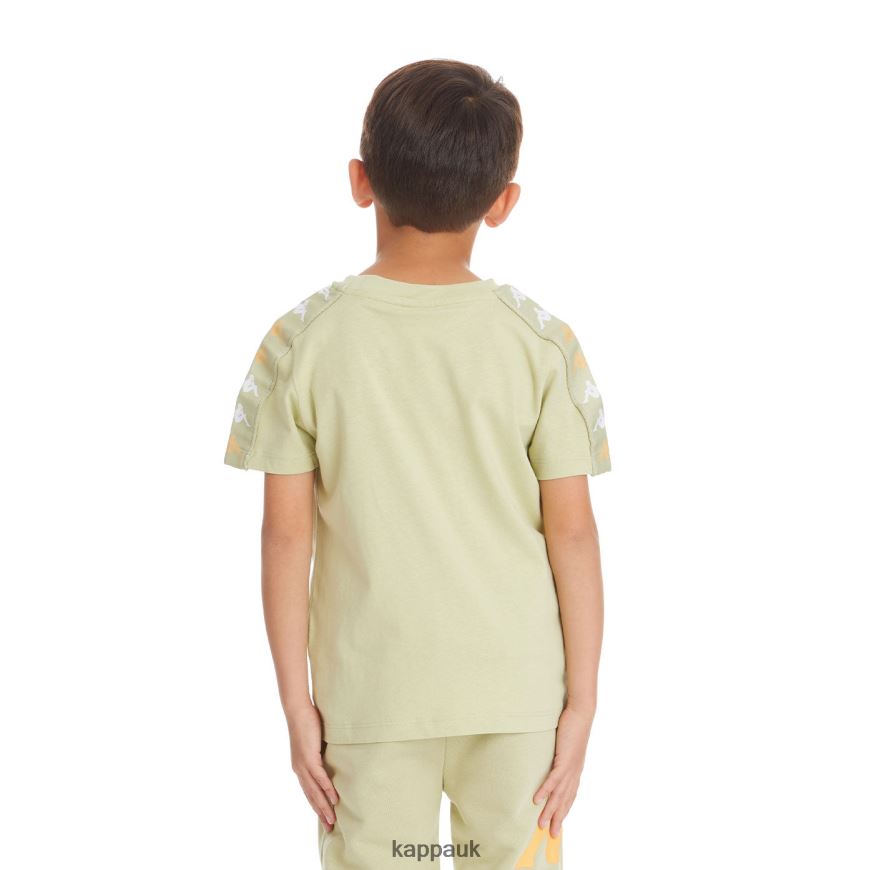 Kappa Kids 222 Banda Bendocin T-Shirt Green Sage 408H4N746 - Kappa Trainers UK