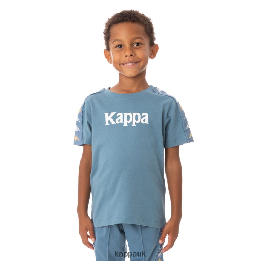 Kappa Kids 222 Banda Bendocin T-Shirt Light Blue 408H4N764 - Kappa Trainers UK