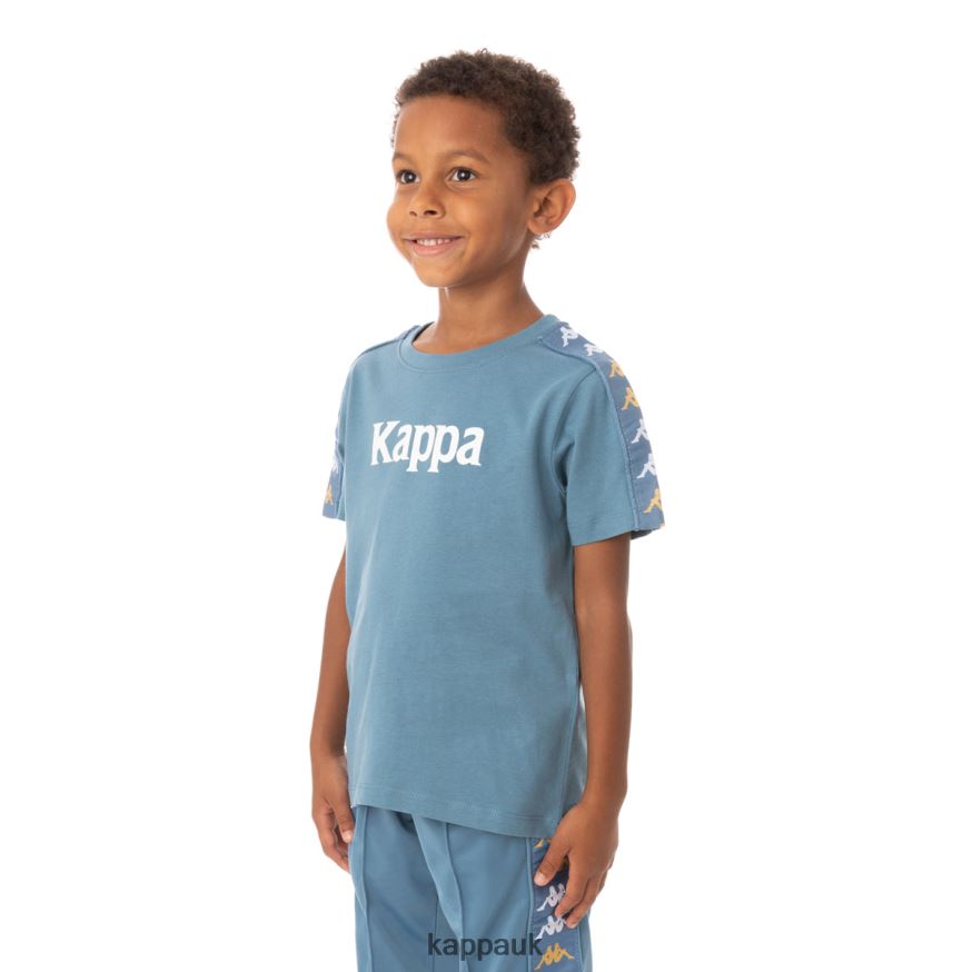 Kappa Kids 222 Banda Bendocin T-Shirt Light Blue 408H4N764 - Kappa Trainers UK