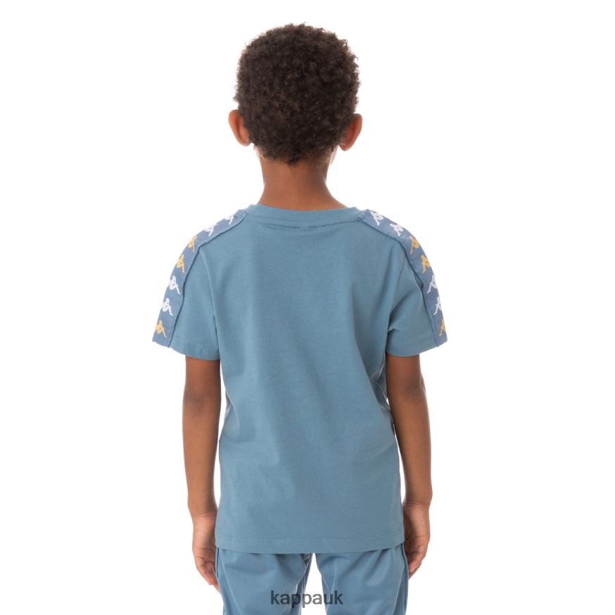 Kappa Kids 222 Banda Bendocin T-Shirt Light Blue 408H4N764 - Kappa Trainers UK