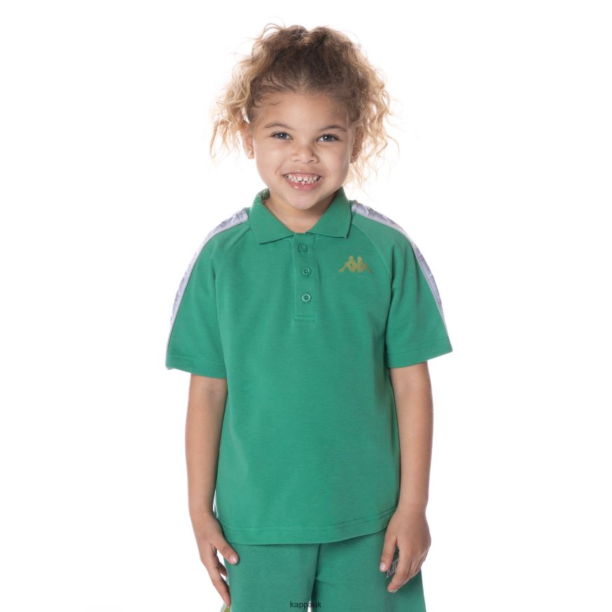 Kappa Kids 222 Banda Calgar Polo GREEN 408H4N652 - Kappa UK