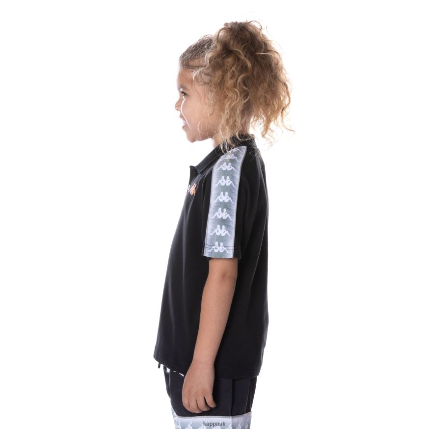 Kappa Kids 222 Banda Calgar Polo Jet Black 408H4N653 - Kappa Trainers UK
