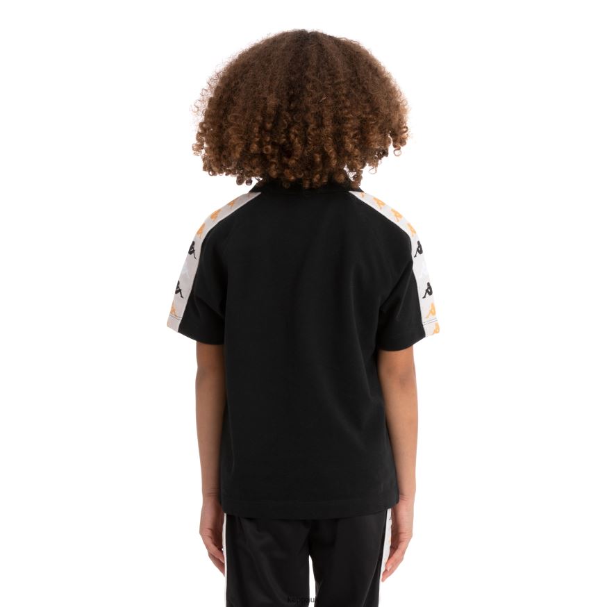Kappa Kids 222 Banda Calsi 2 Polo Black Smoke 408H4N734 - Kappa Trainers UK