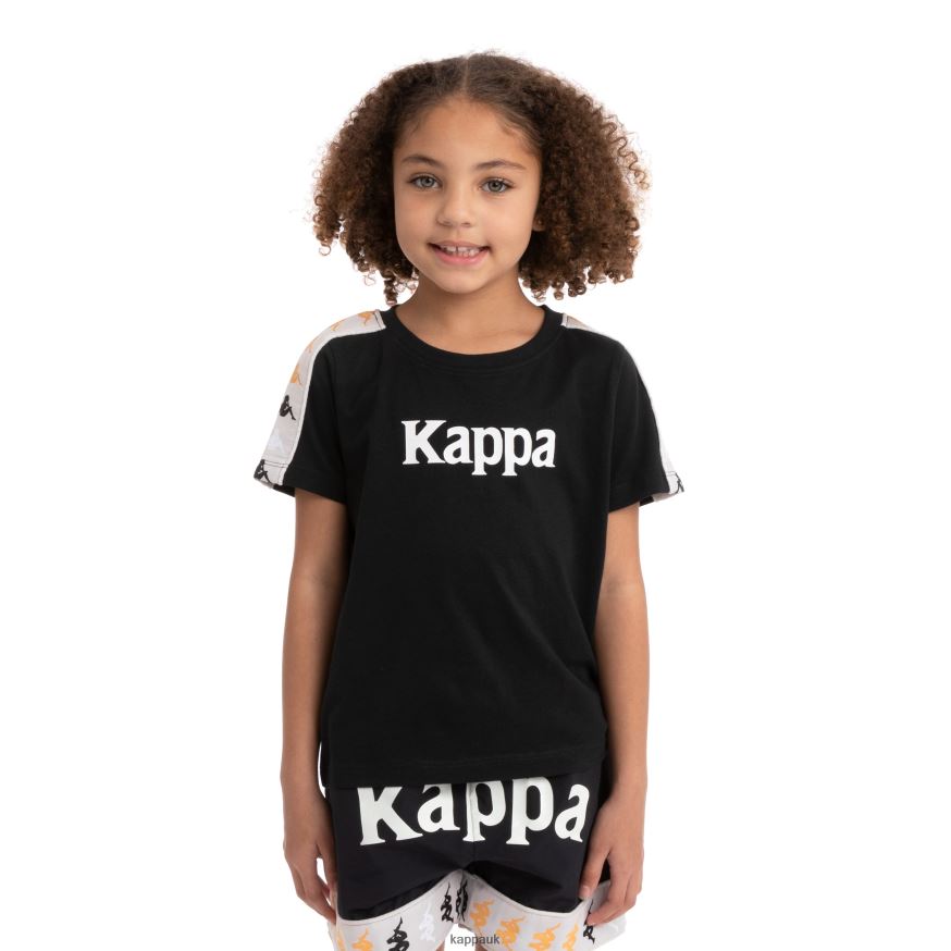 Kappa Kids 222 Banda Deto 2 T-Shirt Black Smoke 408H4N733 - Kappa UK