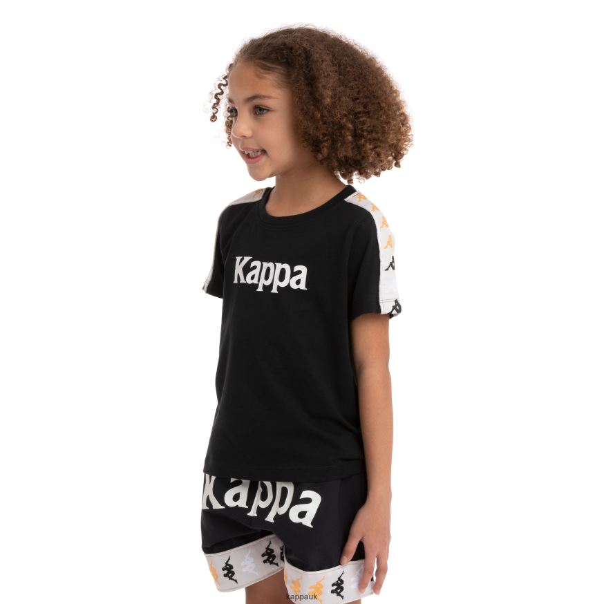 Kappa Kids 222 Banda Deto 2 T-Shirt Black Smoke 408H4N733 - Kappa UK