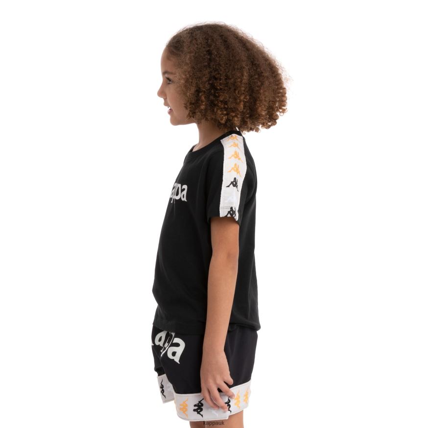 Kappa Kids 222 Banda Deto 2 T-Shirt Black Smoke 408H4N733 - Kappa UK