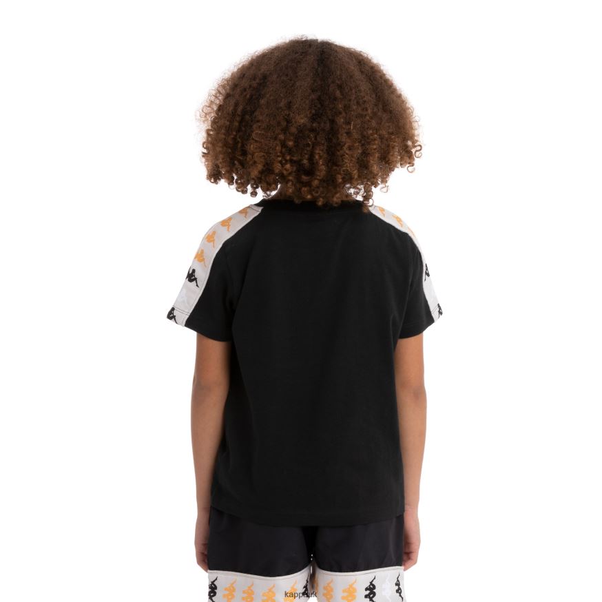 Kappa Kids 222 Banda Deto 2 T-Shirt Black Smoke 408H4N733 - Kappa UK