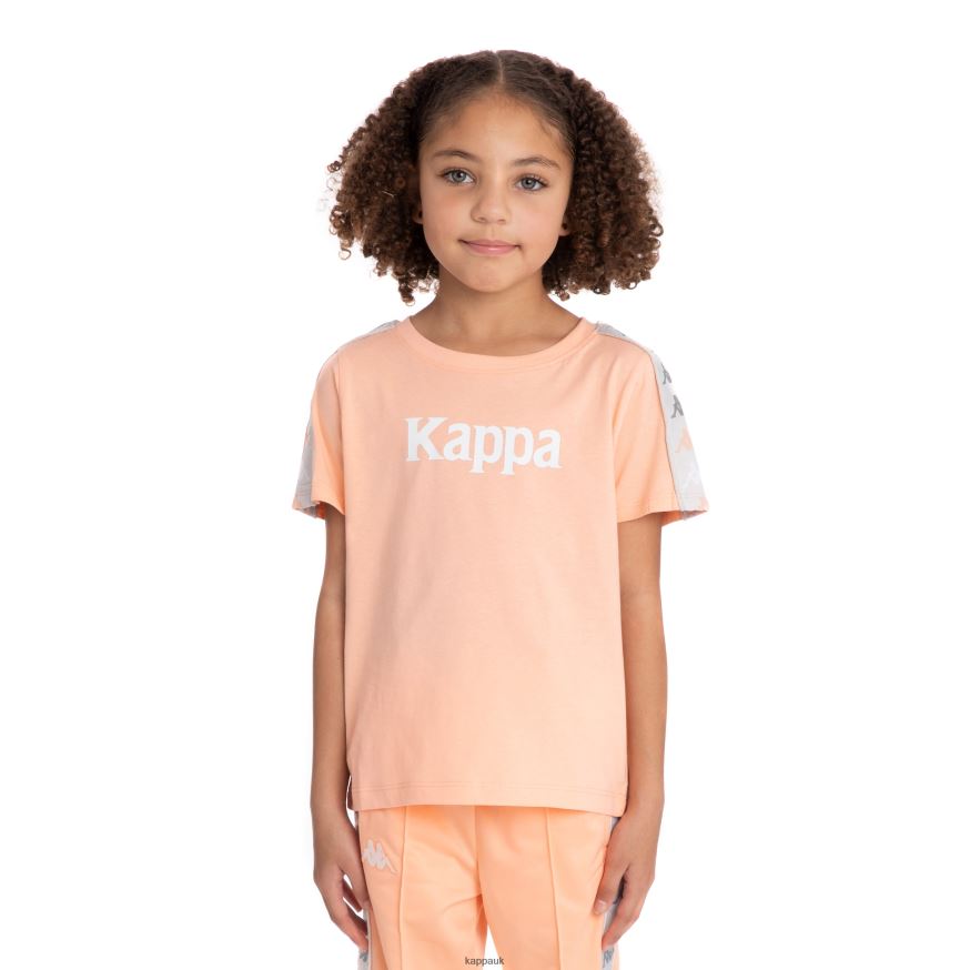 Kappa Kids 222 Banda Deto 2 T-Shirt Peach 408H4N731 - Kappa Trainers UK