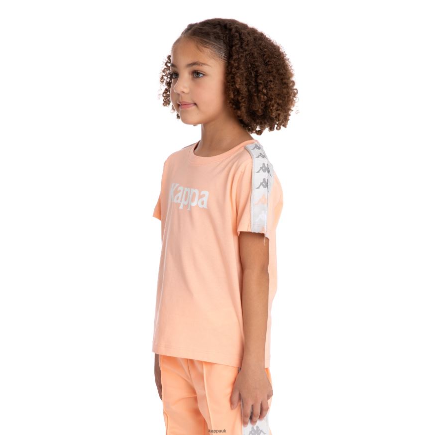 Kappa Kids 222 Banda Deto 2 T-Shirt Peach 408H4N731 - Kappa Trainers UK