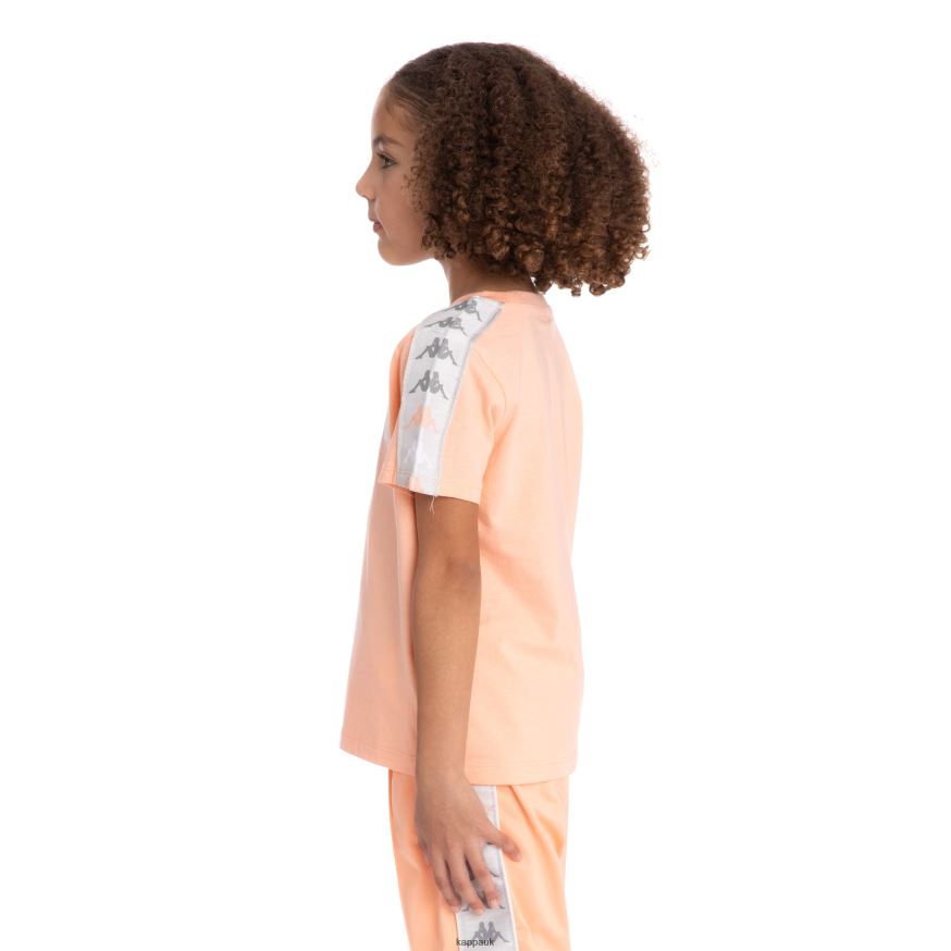 Kappa Kids 222 Banda Deto 2 T-Shirt Peach 408H4N731 - Kappa Trainers UK