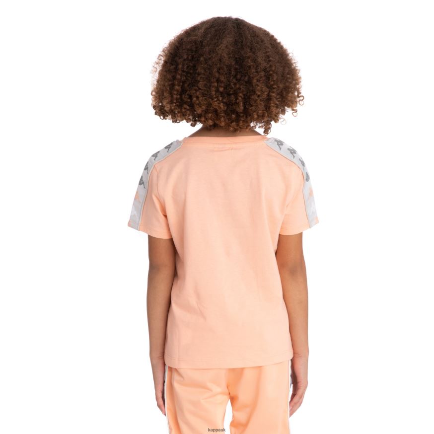 Kappa Kids 222 Banda Deto 2 T-Shirt Peach 408H4N731 - Kappa Trainers UK