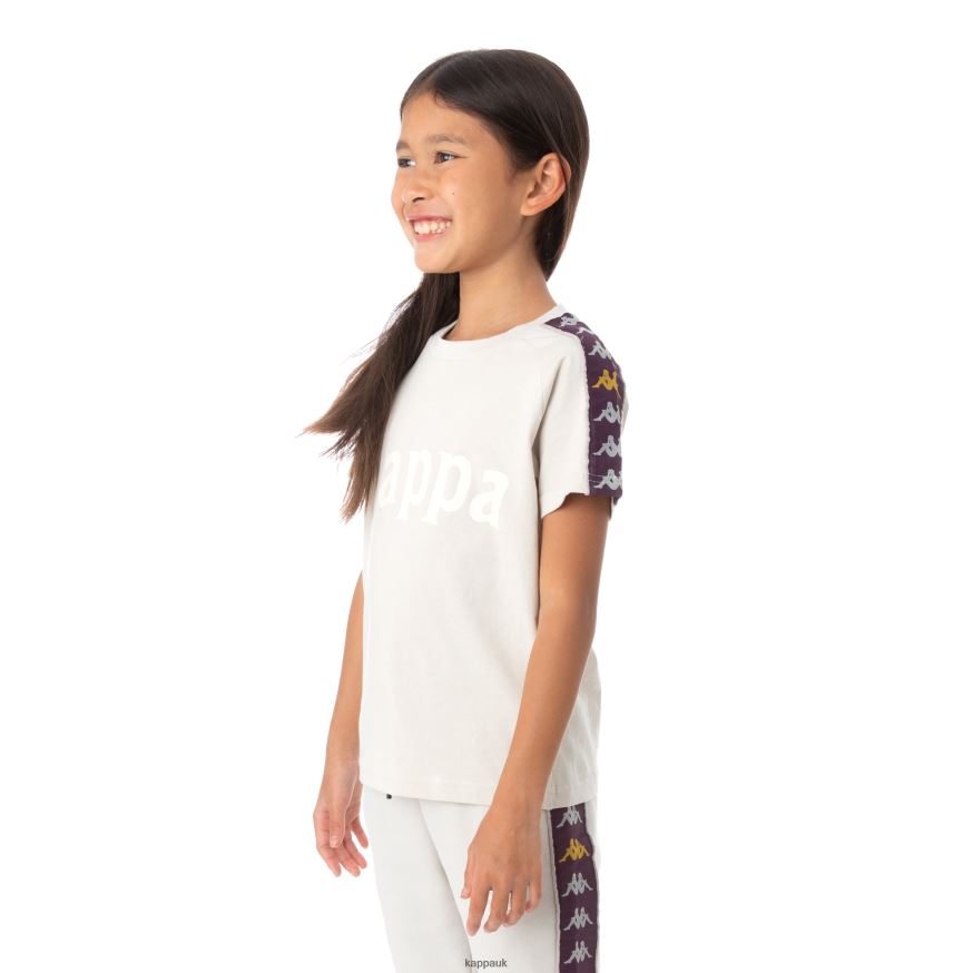 Kappa Kids 222 Banda Deto T-Shirt Grey Silver 408H4N782 - Kappa Trainers UK
