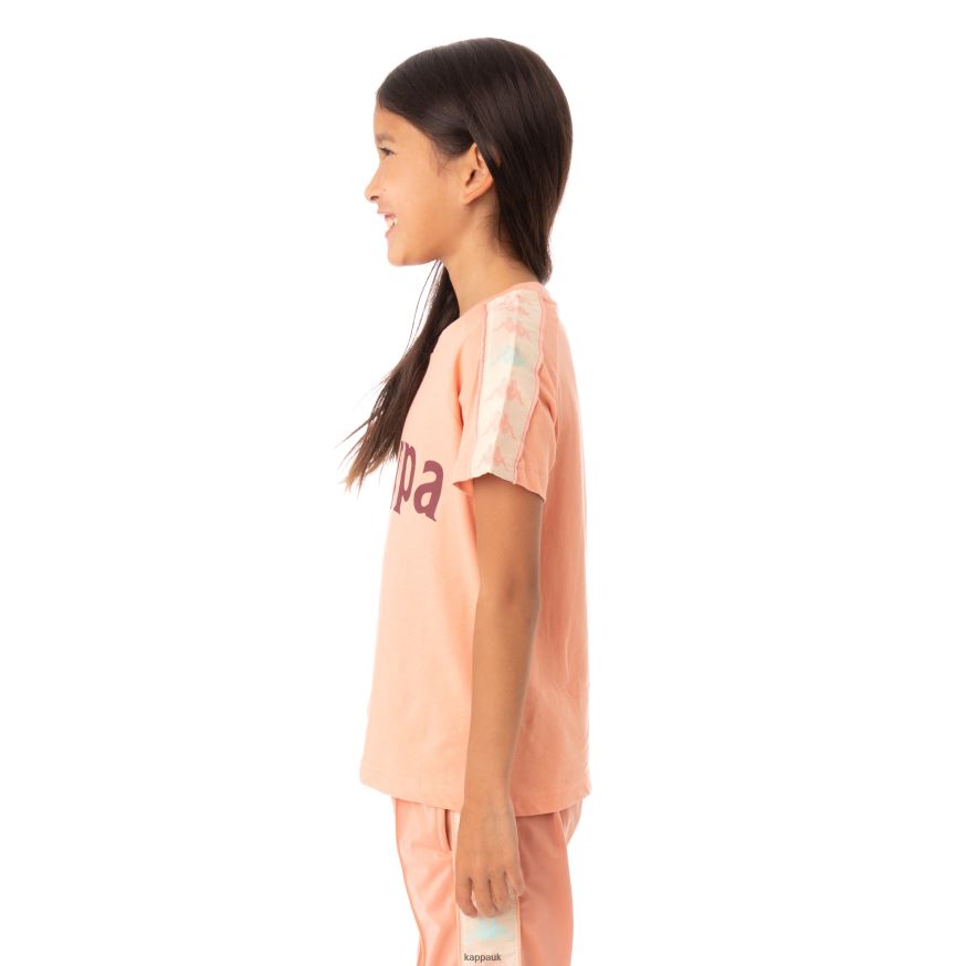 Kappa Kids 222 Banda Deto T-Shirt Pink Coral 408H4N778 - Kappa UK