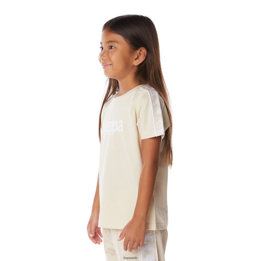 Kappa Kids 222 Banda Torio T-Shirt Beige 408H4N670 - Kappa UK