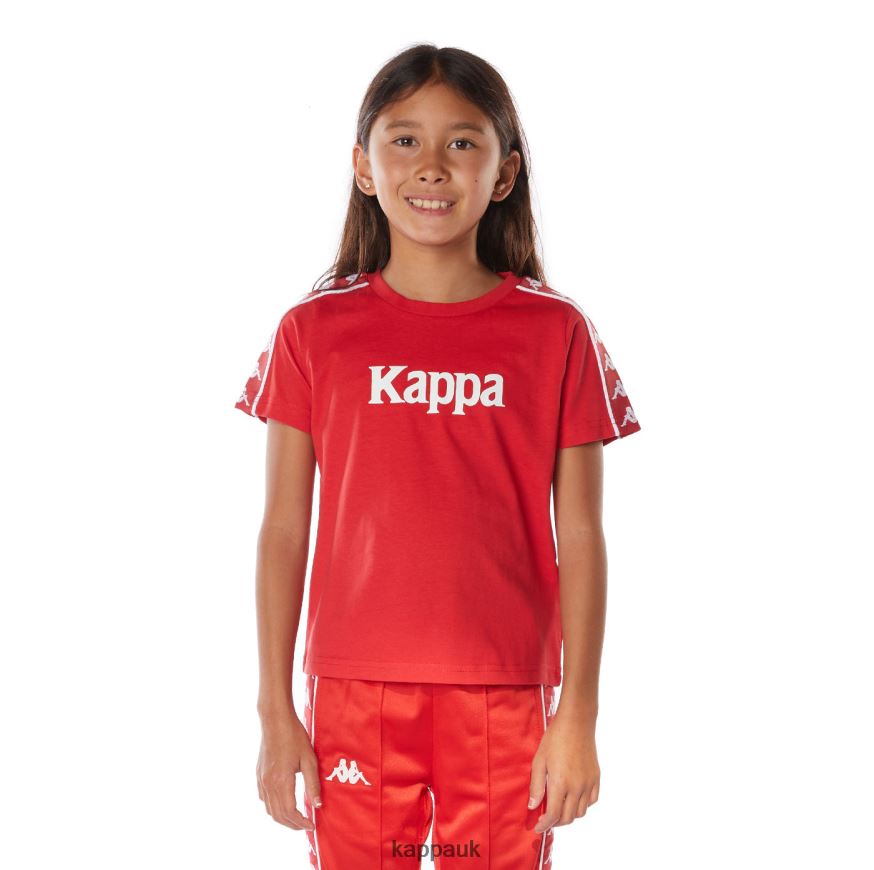 Kappa Kids 222 Banda Torio T-Shirt Red 408H4N671 - Kappa Trainers UK
