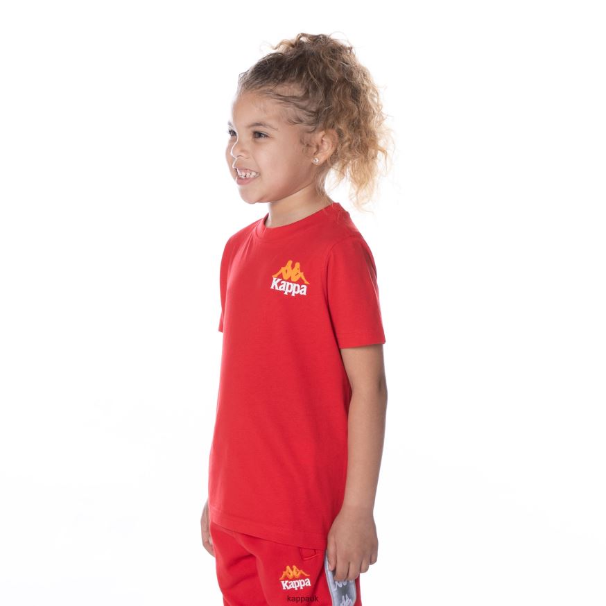 Kappa Kids Authentic Ables T-Shirt RED 408H4N650 - Kappa Trainers UK