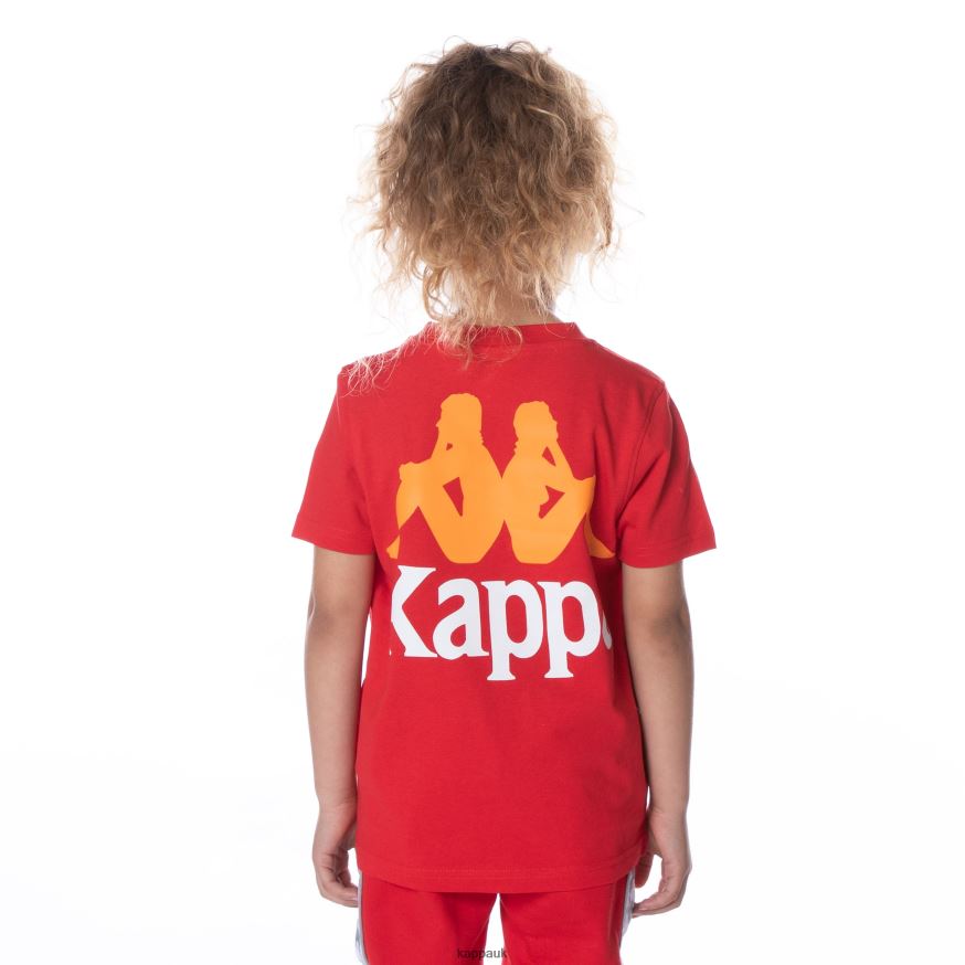 Kappa Kids Authentic Ables T-Shirt RED 408H4N650 - Kappa Trainers UK