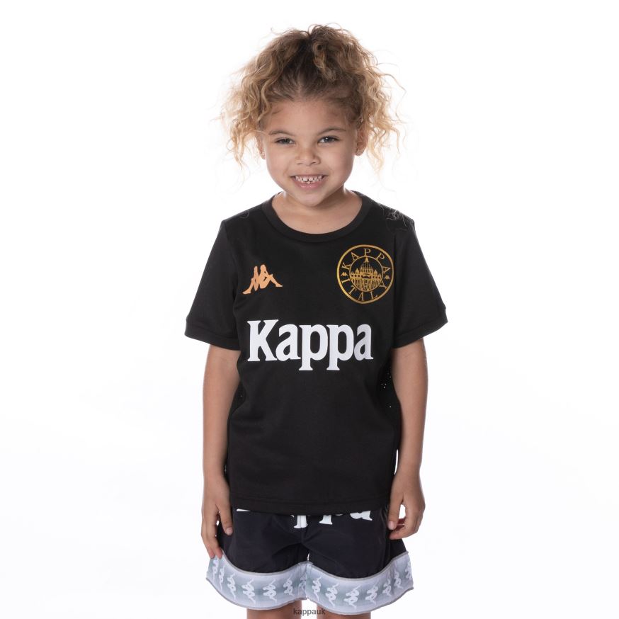 Kappa Kids Authentic Arnold Jersey Jet Black 408H4N648 - Kappa Tracksuit UK