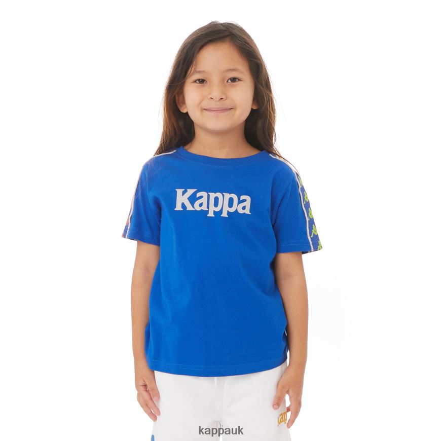 Kappa Kids Authentic Bendoc T-Shirt Blue 408H4N783 - Kappa Tracksuit UK