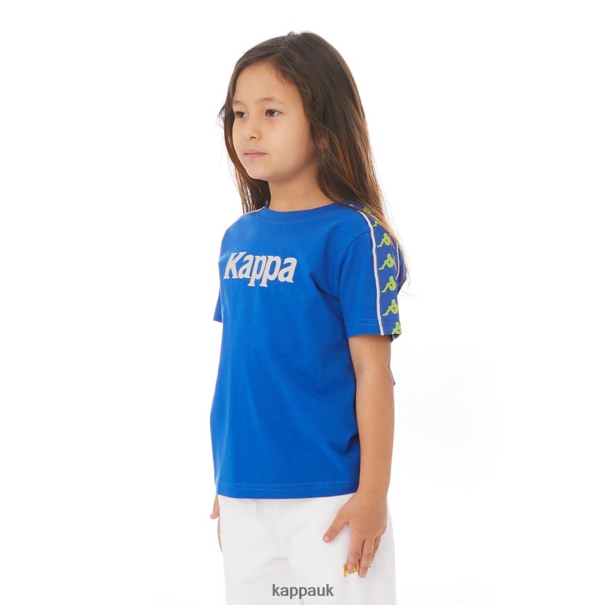 Kappa Kids Authentic Bendoc T-Shirt Blue 408H4N783 - Kappa Tracksuit UK