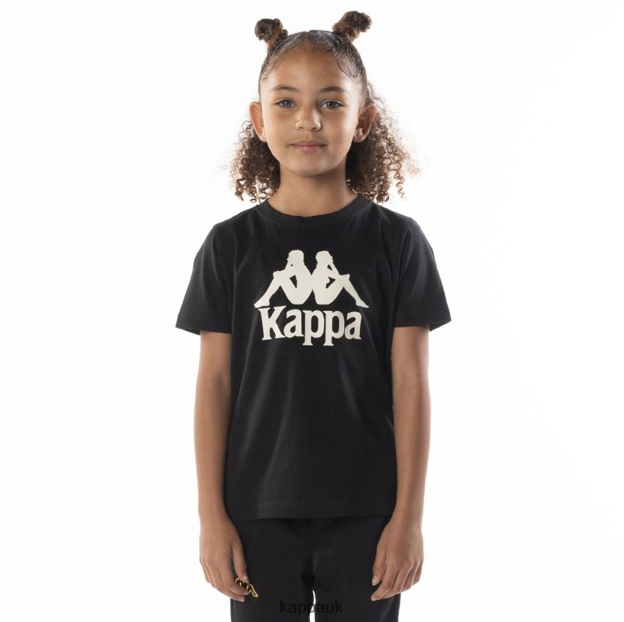 Kappa Kids Authentic Esstesi T-Shirt Black Smoke Sand 408H4N694 - Kappa UK