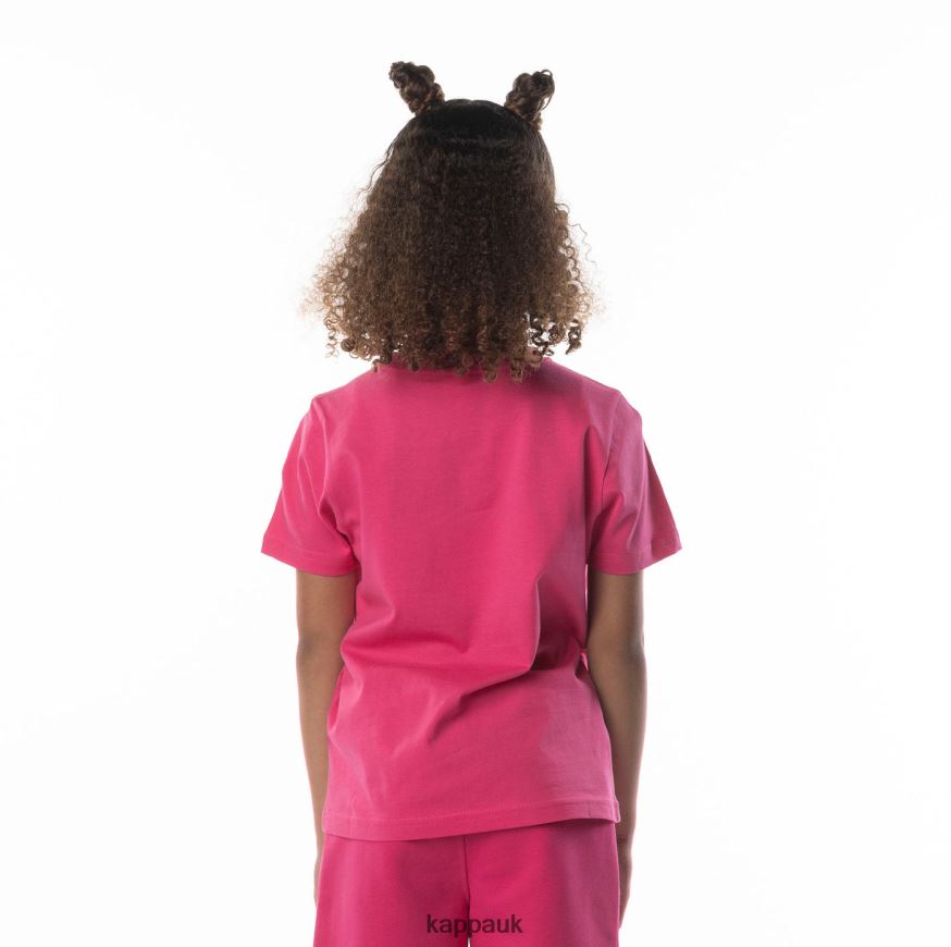 Kappa Kids Authentic Esstesi T-Shirt Pink Sand 408H4N693 - Kappa Tracksuit UK